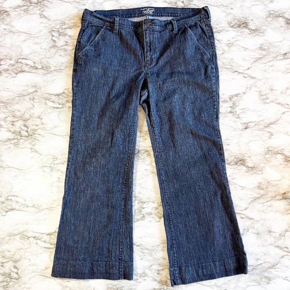 Old Navy The Flirt Wide Leg Trouser Dark Wash Jeans - Picture 1 of 9